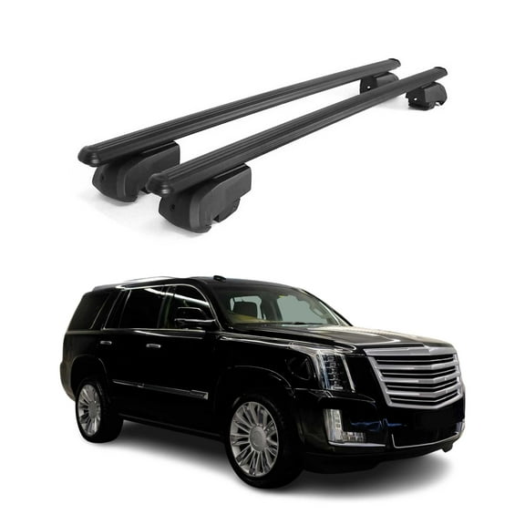 Lockable Roof Rack Cross Bars Carrier fits Cadillac Escalade 2015-2020 Black