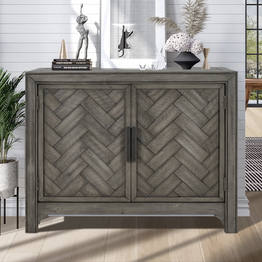 KAMIDA Accent Cabinet Storage Cabinet Modern Console Table with