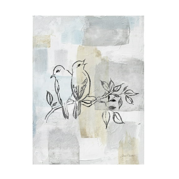 Canvas Wall Art - Jean Plout 'Washy Abstract Canvas C' Wall Art for Living Room, Bedroom, or Office Décor by Trademark Fine Art - 14 x 19 Inches