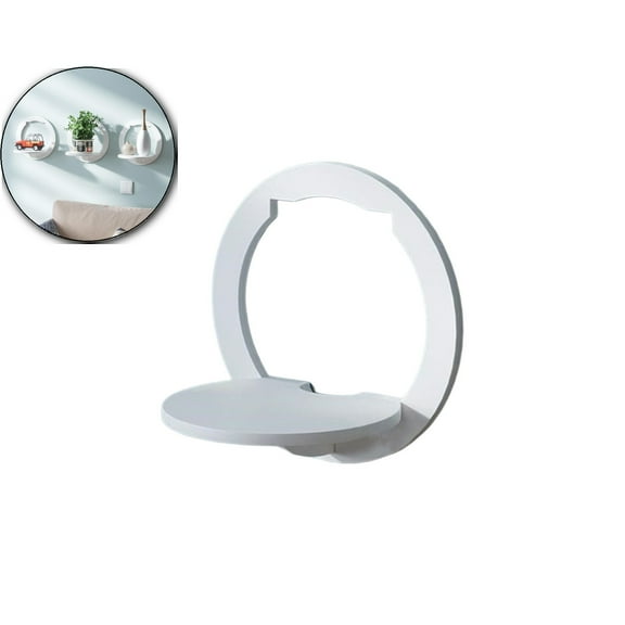 WNFJR Small Floating Shelf, Universal Adhesive Small Shelves, Wall Mount Holder for Security Cameras, Non Drilling, Wall Décor for Plants, Books