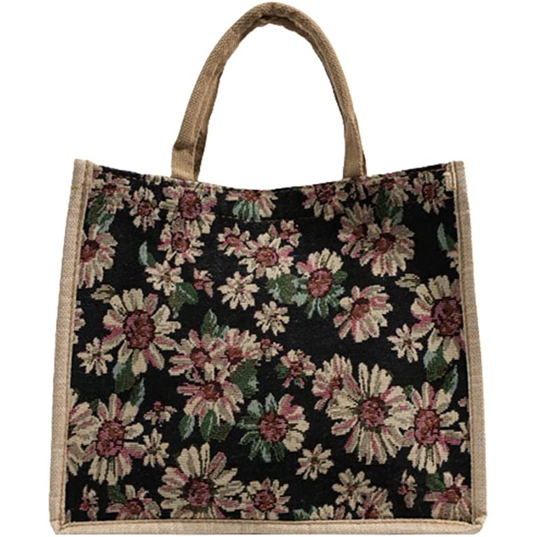 Natural Woven Fabric Tote Bag