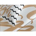 thumbnail image 4 of Ambesonne Live Laugh Love Quilted Bedspread Set 3 Pcs, Chevron Art, Queen Size, Black White and Peach, 4 of 5