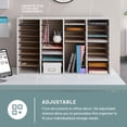 thumbnail image 2 of Safco Grey 36 Compartment Wood Adjustable File Organizer, 2 of 6