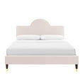 thumbnail image 5 of Modway Aurora Performance Velvet King Bed in Pink, 5 of 10