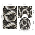thumbnail image 3 of Black White Gold Marble Pattern Bathroom Rugs Sets 3 Piece,Toilet Cover Set,Absorbent Non Slip Bathroom Mats Sets with U-Shaped Contour Rug Toilet Rug Set, 3 of 5