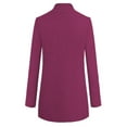 thumbnail image 4 of Lyinloo Fashion Women Wool Coat Trench Jacket Ladies Warm Long Overcoat Outwear Purple XXL, 4 of 4
