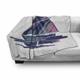 thumbnail image 3 of Sailing Boat Soft Flannel Fleece Throw Blanket, Continuous Sailing Boat 80's Style on Plain Backdrop Pattern, Cozy Plush for Indoor and Outdoor Use, 50" x 70", Sky Blue White and Mauve, by Ambesonne, 3 of 6