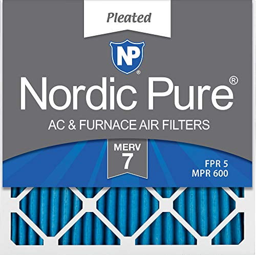 Nordic Pure 12x12x1 MERV 8 Pleated AC Furnace Air Filters 2 Pack