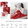 thumbnail image 4 of Christmas Trees Throw Flannel Blanket 50x60In Striped Xmas Ball Winter Snowflake Red Super Soft Cozy Bed Blanket, Lightweight Plush Fuzzy Bed Throw for Bedroom Sofa Couch Living Room, 4 of 4