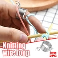thumbnail image 1 of Ring Type Knitting Tools Yarn Spring Guides Wear Thimble Finger Thimble 2PC Celebrate Valentine's Day valentines day decorations, 1 of 6