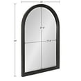 thumbnail image 6 of Kate and Laurel Hogan Wood Framed Arch Mirror, Black 20x30, 6 of 8