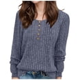 thumbnail image 1 of QHFBli Sweater for Women Winter Clothing Long Sleeve Shirts Fall Fashion Must Haves Comfiest Airport Outfits Trendy, 1 of 5