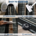 thumbnail image 7 of Nanan 9'x12' Area Rugs for Living Room Bedroom Washable Geometric Checkered Rug Vintage Non Slip Low Pile Indoor Carpet, Black, 7 of 7