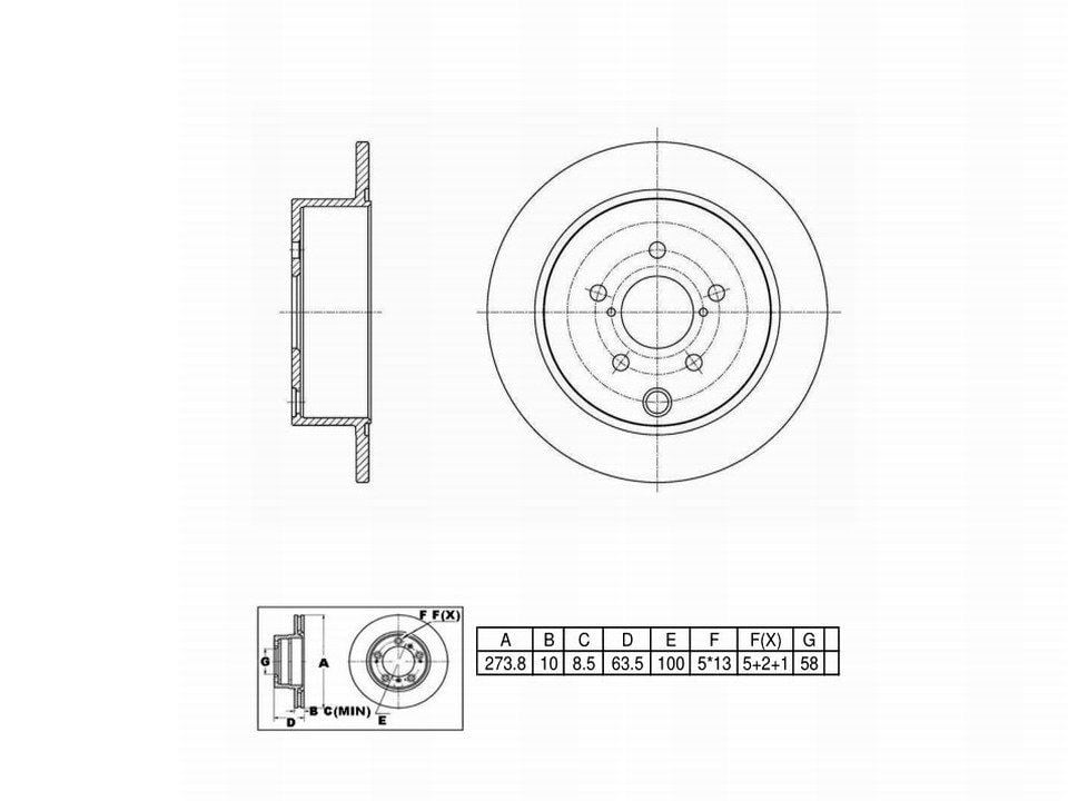 Winstop Brake Rotor, Rear WS239994, Subaru Forester 2018-2014