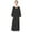 Black, variant on XUELUO Toddler Girls Casual Dresses Kids Solid Color Adorable Abaya Long Sleeve Slim Fit Prayer Robe Dress Activewear