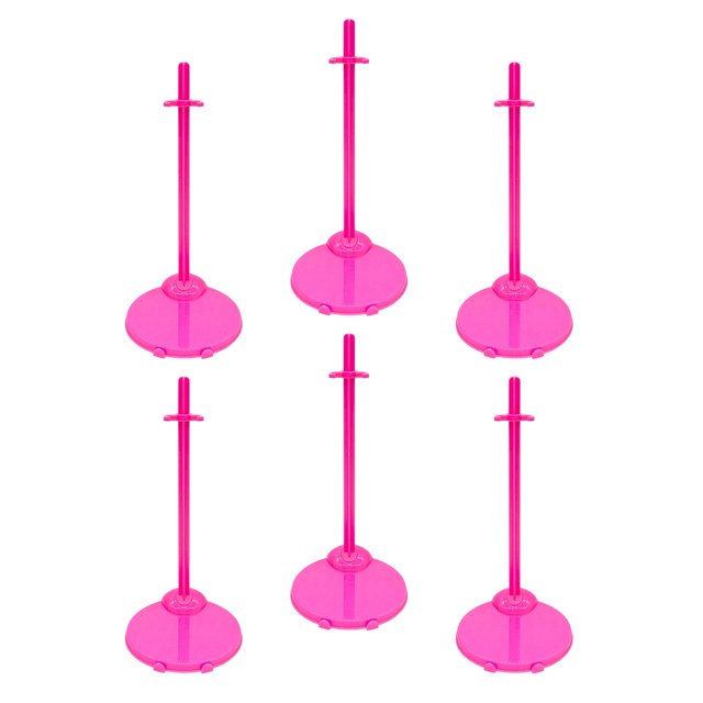 6 soportes de exhibición para colección de muñecas, accesorios ligeros para muñecas de 26 a 30 cm. Rosa rosa