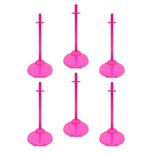 6 expositores para muñecas, accesorios ligeros para muñecas de 26 a 30 cm. Rosa rosa