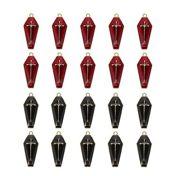 Acahhotxx Vintage Halloween Coffin Earring Charm RetroCross Coffin Pendant Jewelry Pendants for Holiday Party for Women Men
