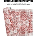 thumbnail image 5 of Gray Red Boho Placemats Set of 4 Ethnic Bohemian Carpet Place Mats Washable Kitchen Dining Vintage Grey Geography Floral Linen Table Mats Stain Heat-Resistant Cloth Tabel for Home Party 12x18 in, 5 of 8