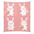 thumbnail image 2 of Portable Beach Tent Sun Shelter With Ground Pegs Water And Wind Resistant Sun Shade Canopy Angle Adjustable White Bunny with Easter Eggs, 2 of 7