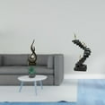 thumbnail image 2 of Escultura abstracta de resina "Pensador de la Llama", figura de arte moderno, artesanía para decoración de sala de estar, vitrina, estanterí, 2 of 8