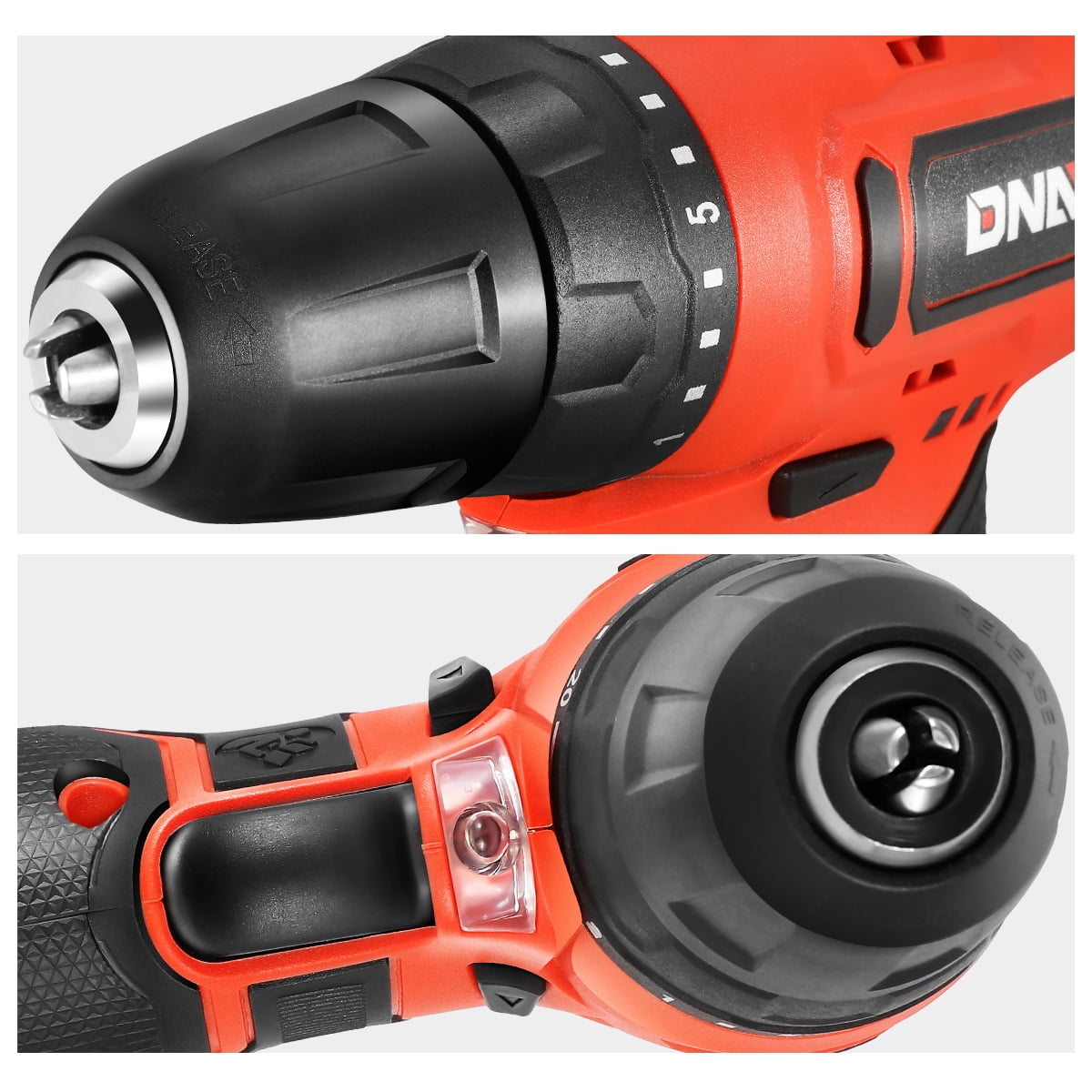 DNA Motoring WMT-TOOLS-00158 Cordless Electric 12V Drill Driver, Keyless Chuck, 20+1 Torque
