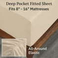 thumbnail image 5 of California Design Den Flannel Twin Size Sheets Set - Triple-Brushed 100% Cotton, Deep Pockets, Made In Portugal - Beige Bliss, 5 of 8