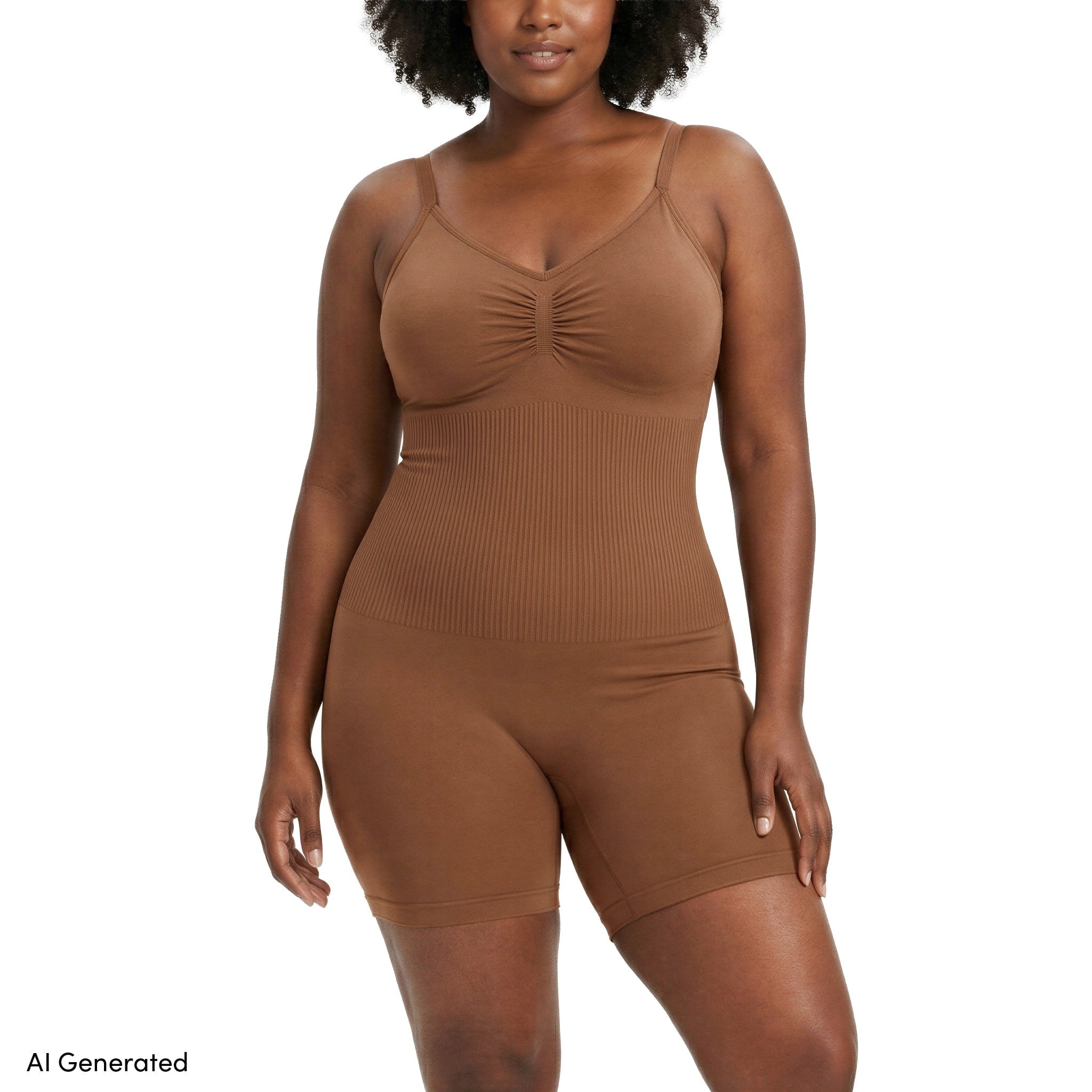 Real Underwear Comfort by Real Women's Seamless Mid-Thigh Shaping Bodysuit, Sizes S-3X