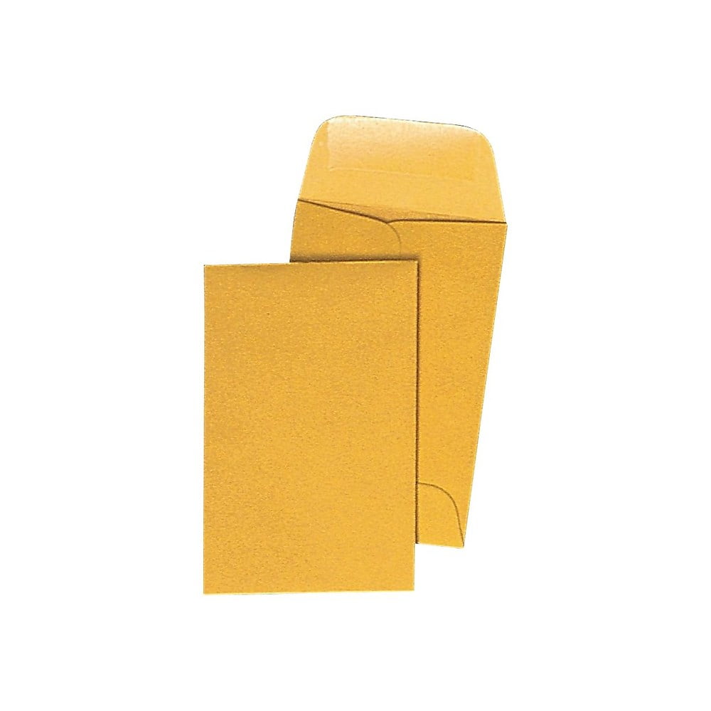 MyOfficeInnovations Gummed Currency Envelopes 2.5" x 4.25" Brown 500