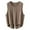 Coffee, variant on UJNDER Fashion Solid Vest Sweater for Women Casual Loose Short Split Knit Sleeveless Coffee L