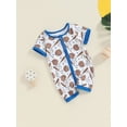 thumbnail image 3 of Bagilaanoe Newborn Baby Boy One-pieces Star Print Short Sleeve Jumpsuit 3M 6M 12M 18M Infant Romper Summer Casual Clothing, 3 of 8