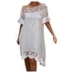 thumbnail image 1 of Puntoco Vestido De Verano Informal Con Cuello Redondo Y Encaje Blanco, Manga Corta, Hueco, Vestido De Manga Corta Con Cuello Redondo, Blanco M,Regalos Para Mujer Joven, 1 of 5
