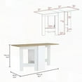 thumbnail image 6 of Space-Saving Gateleg Folding Table with Compact Design - White | Living Room, 6 of 8