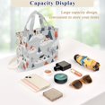 thumbnail image 5 of FORMRS Womens Corduroy Tote Bag Crossbody Shoulder Handbag with Pocket, Cartoon Blue Houses, 5 of 7