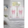 thumbnail image 3 of Valentine's Day Bathroom Window Curtain, Pink Bowknot Ribbon Modern Minimalist Art Light Filtering Coffee Kitchen Curtains, Bedroom Living Room Curtains 2 Panel 84"x54", 3 of 6