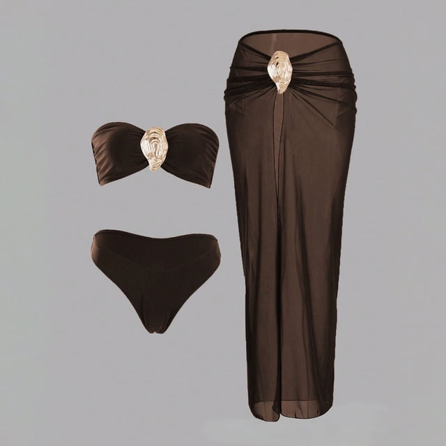 Trajes de baño para mujer Traje de baño de dos piezas de color liso de moda para mujer Trajes de baño para mujer Trajes de baño para mujer Trajes de baño de moda de playa para mujer
