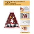 thumbnail image 4 of Towel Kitchen Cloth Cleaning Dry Quick Microfiber Cloth Hanging Bathroom Towels Hand Leaves Flower Peony, 4 of 7