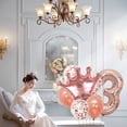 thumbnail image 3 of Birthday Decorations -Rose Gold Number Balloon & Crown Balloon, Confetti Balloons,Birthday Supplies, 3 of 5