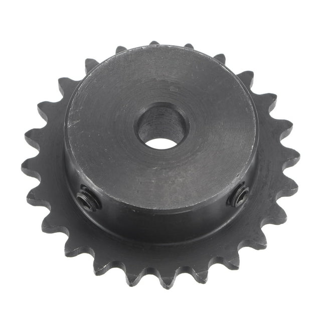Unique Bargains 24 Teeth Sprocket 1/4' Pitch, 8mm Bore Carbon Steel with 2 Set Screws