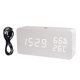 thumbnail image 1 of Reloj de madera inteligente con APP, pantalla LED, control de voz y 4 niveles de brillo. Muestra hora, temperatura, humedad y fecha. Funciona con USB o batería (no incluida). Ideal para hogar u, 1 of 6