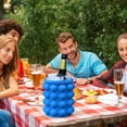 thumbnail image 6 of Ice Cube Mold Ice Trays, Large Silicone Ice Bucket, (2 in 1) Ice Cube Maker, Round,Portable (Dark blue), 6 of 7