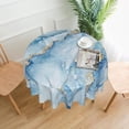 thumbnail image 2 of Blue Gold Marble Round Tablecloth 60 Inch Elegant Marbling Texture Circle Table Cloths Waterproof Wrinkle Resistant Table Cover for Party Kitchen Dinning Picnic Outdoor Decor, 2 of 6