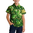 thumbnail image 2 of hengsof Kids' Short Sleeve Printed Button Down Collared Casual Shirt with Chest Pocket, 2 of 7