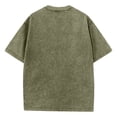 thumbnail image 3 of Men's Vintage Washed Crewneck Short Sleeve T Shirt Casual Loose Fit Retro Style Tee Breathable Lightweight Comfortable Tops, 3 of 3