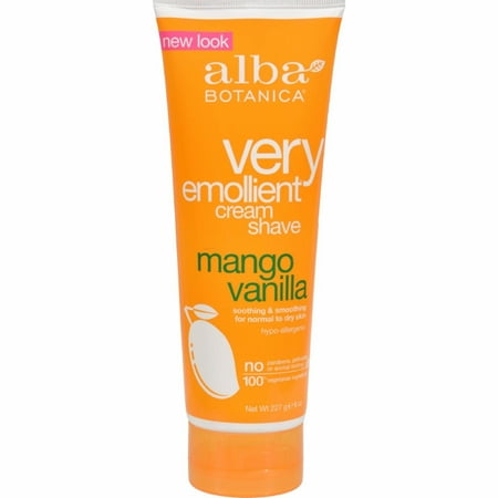 - Alba Botanica Very Emollient Cream Shave Mango Vanilla - 8 Oz