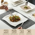 thumbnail image 3 of MALACASA, Series Amparo, 30-Piece Porcelain Dinnerware Set, Ivory White Dinner Set, Service for 6, 3 of 8