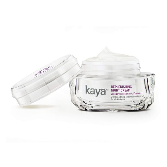 Kaya Clinic Replenishing Night Cream, 50G Anti-Ageing Night Cream, Reduce Signs Of Ageing, Fine Lines & Wrinkles With Niacinamide For Bright & Glowing Skin For All Skin Types