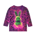 thumbnail image 4 of Cowsor Tween Boys Girls Easter Graphic Printed 3/4 Sleeve Crew Neck Basic Tee Lightweight Casual Layering Top for Kids, 4 of 5