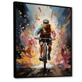 thumbnail image 2 of Designart "Bicycle Bold Rides Painting I" Bicycle Floater Framed Canvas Art Print, 2 of 7