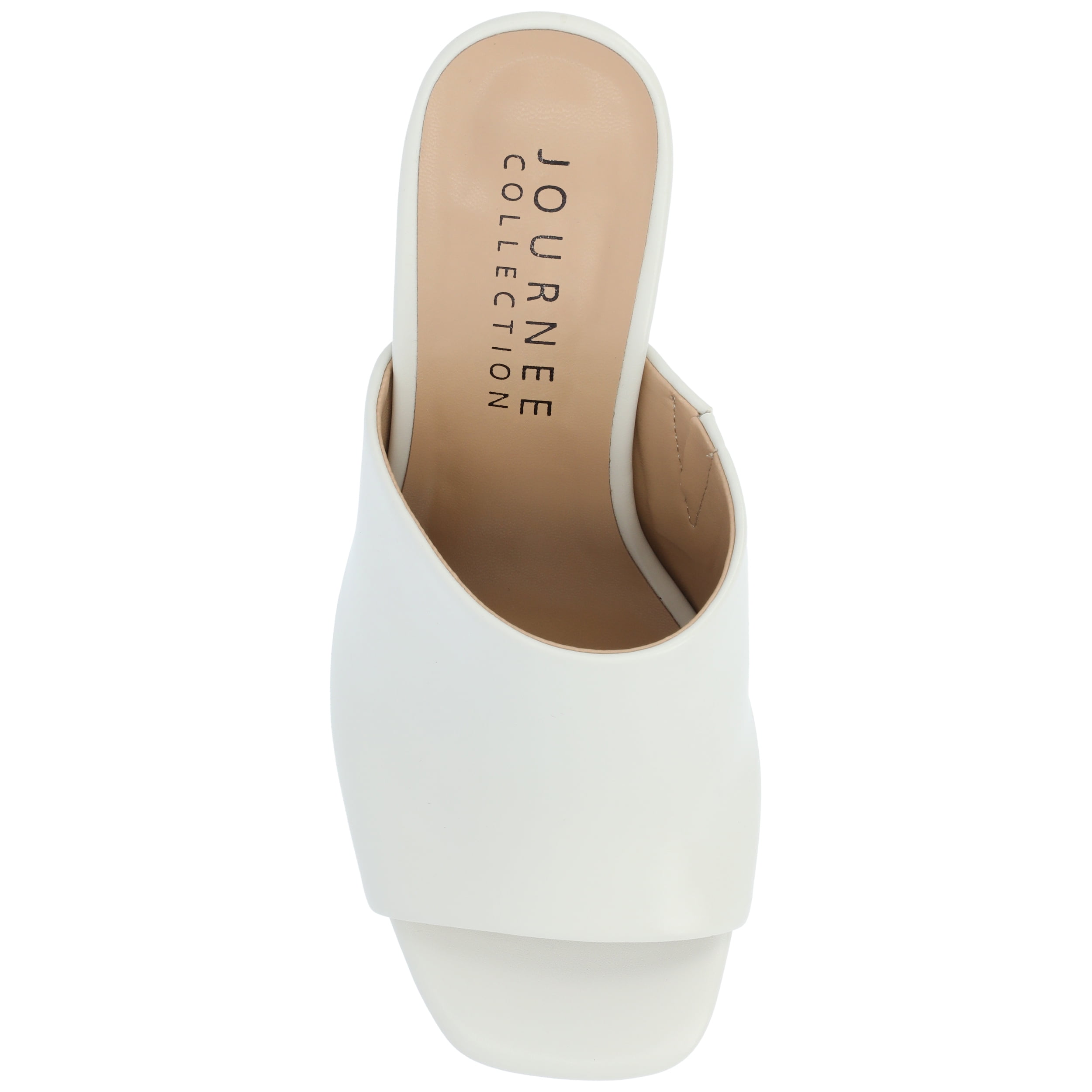 Journee Womens Ezzlynn Structured Heel Slip On Platform Dress Sandals